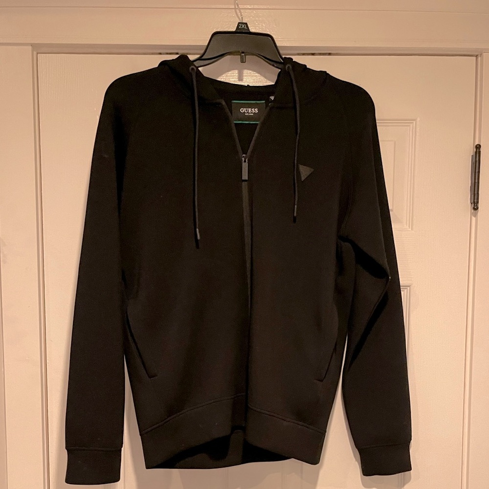 Guess black zip up